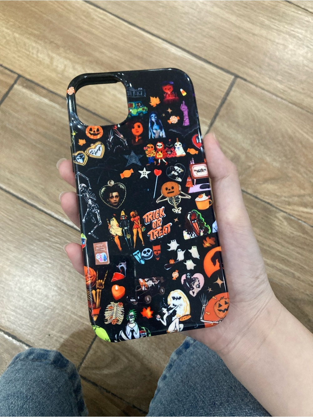 Halloween Sticker Collage Black Phone Case for iPhone